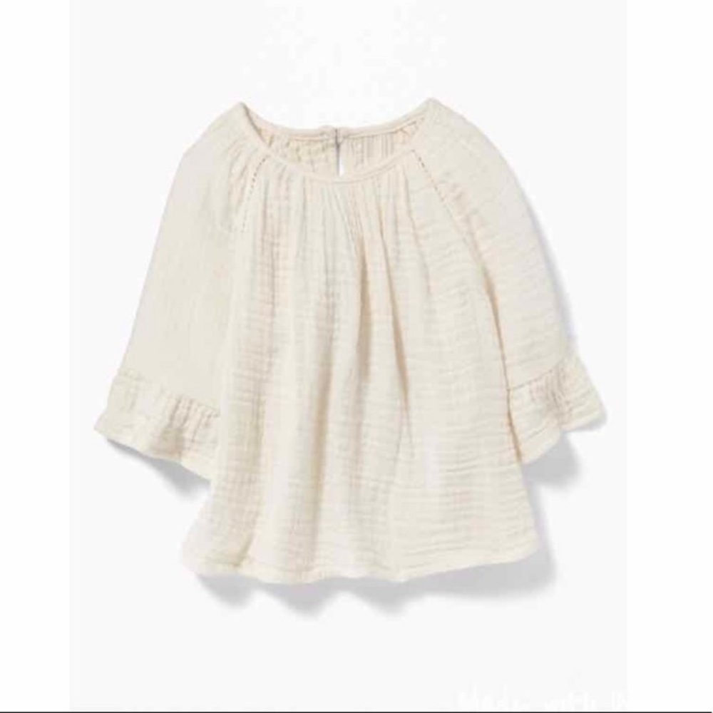 Old Navy Crinkle-Gauze Peasant Top for (NWT)  👧🏼